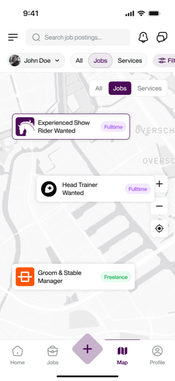 EquJobs map view